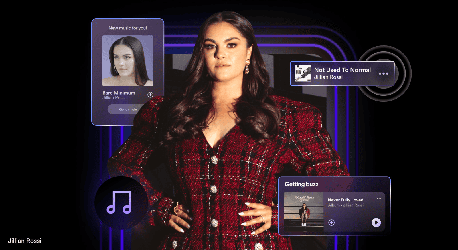 Music promotion, digital music marketing, Jillian Rossi album, music buzz, music streaming digital ads.