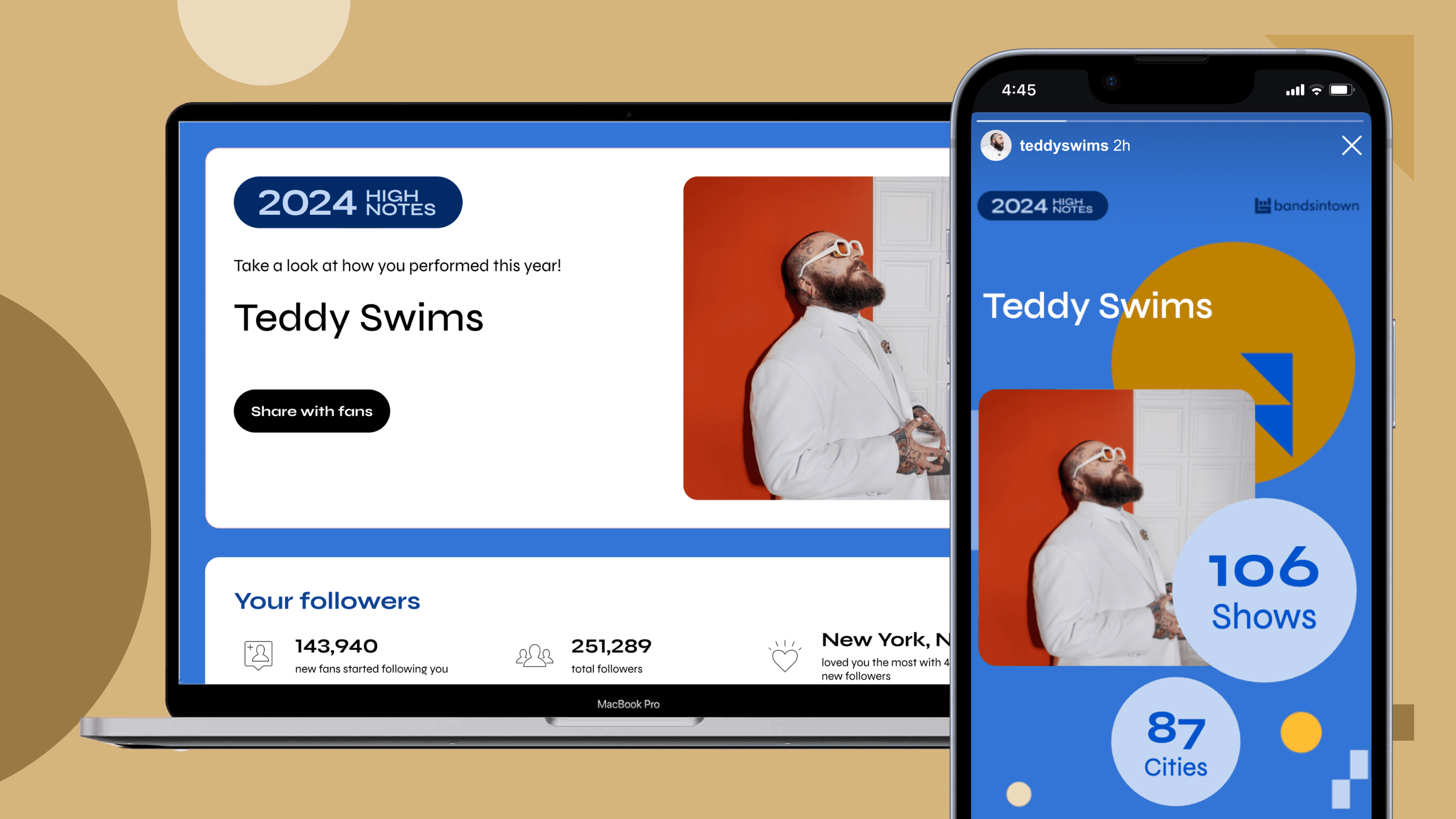 High notes music artist promotional digital image for Taddy Swims linked to Hypebot website.