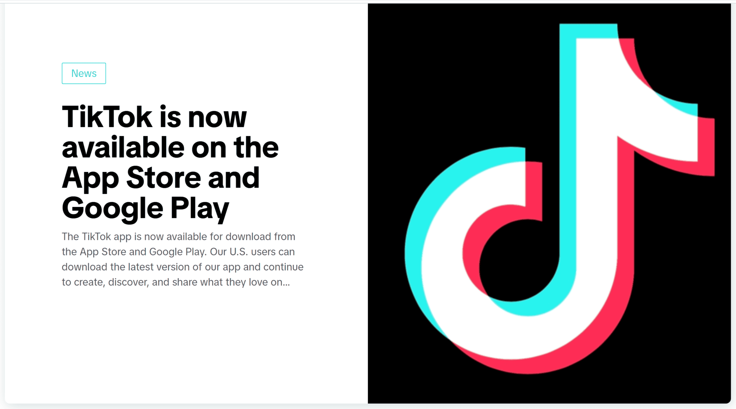 TikTok app logo on digital screen, promoting availability on App Store and Google Play, highlighting social media, video sharing, and mobile app download for content creators.