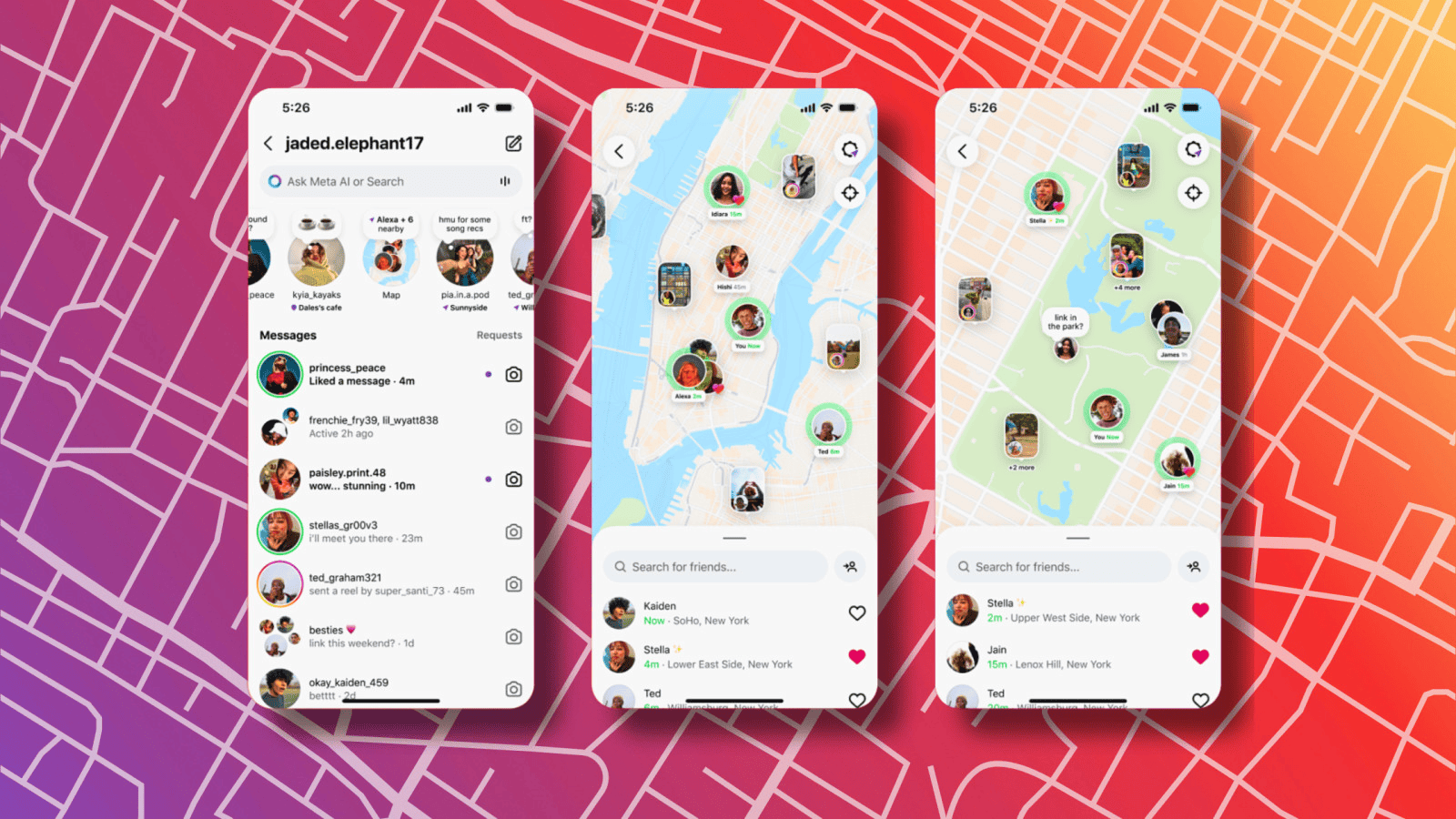 Instagram Maps and Reels Friends Tab