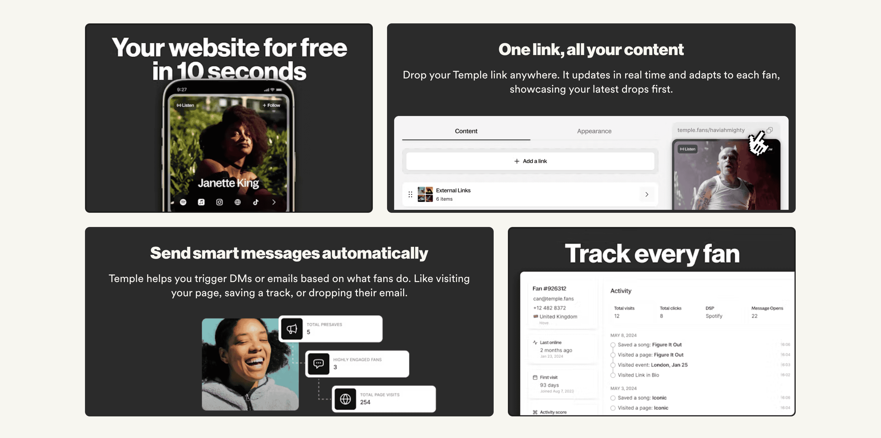 Temple by Groover web app.