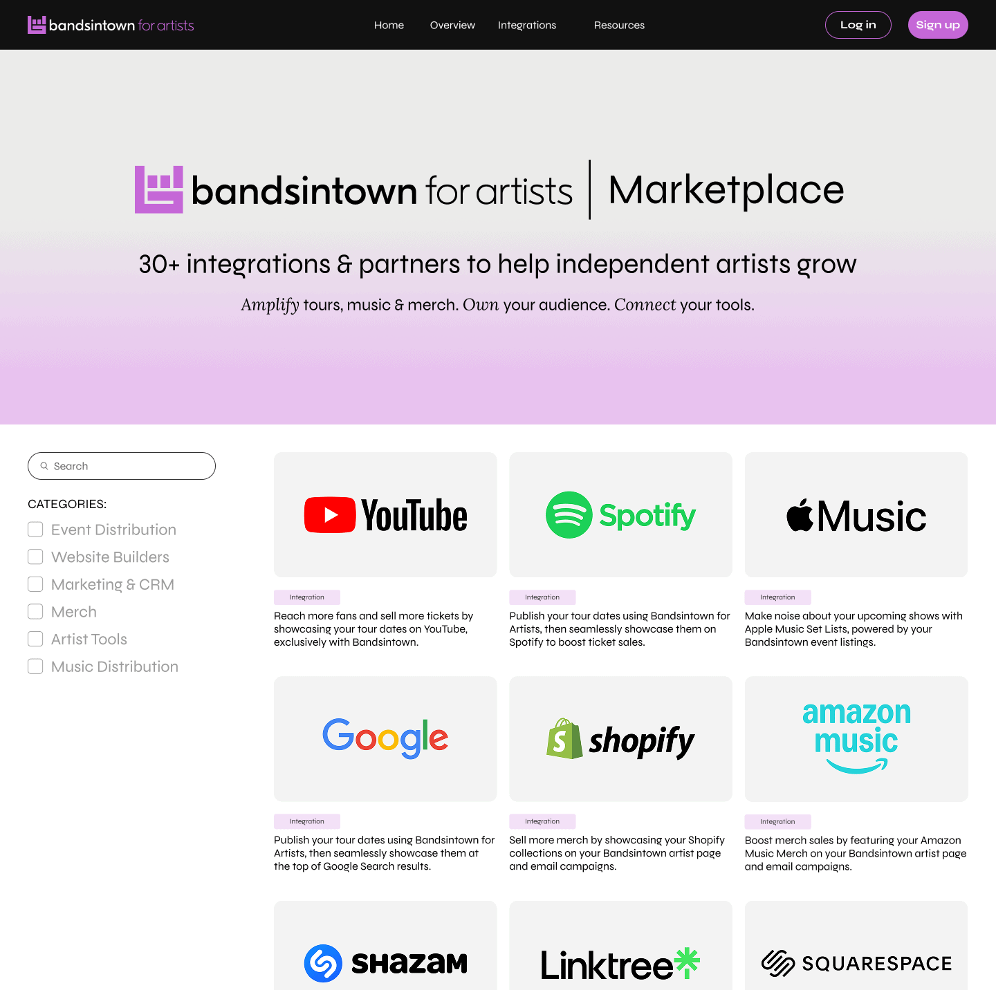 Bandsintown For Artists Marketplace