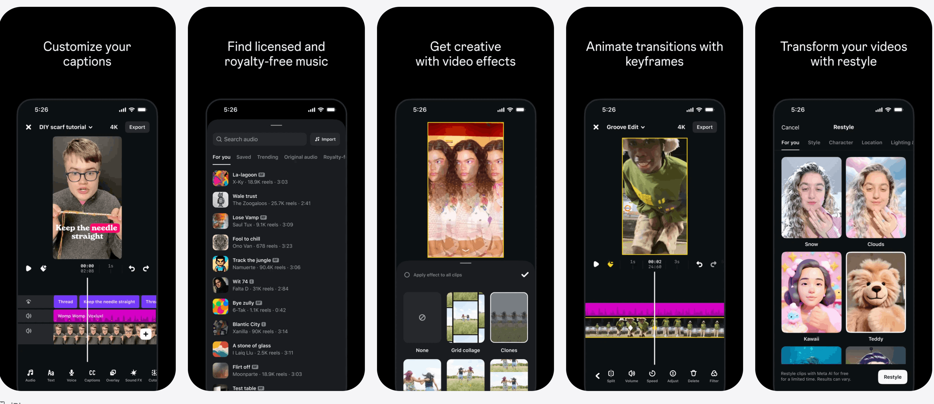 Instagram Edits App For Musicians