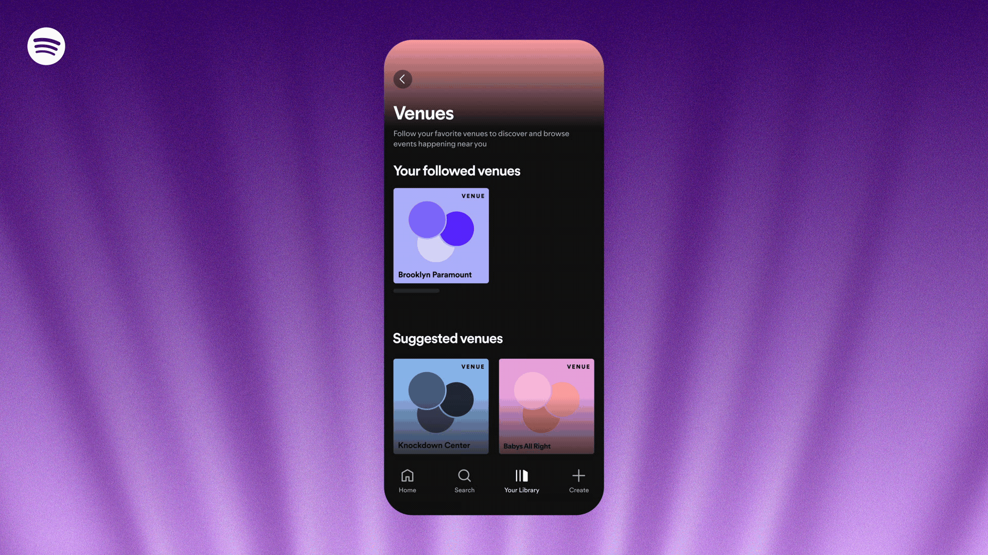 Spotify adds Venue Search and Follow, updates Live Events