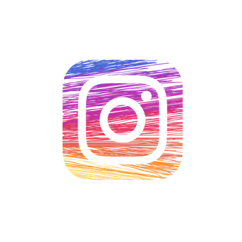 Instagram logo with vibrant gradient colors on a transparent background.