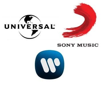 Universal Music Group logo with Sony Music and MyMusic branding, representing major labels in the entertainment industry.