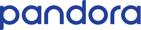 Pandora music streaming platform logo, representing digital music service, playlists, and personalized radio stations.