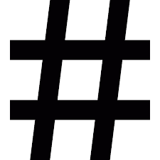 Hashtags symbol representing social media trends, marketing, and digital communication.