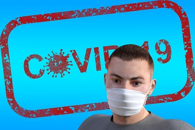 COVID-19 pandemic awareness and mask-wearing safety measure related to coronavirus health crisis.