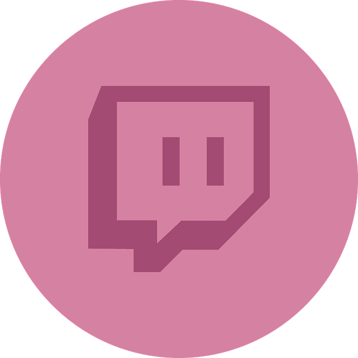 Twitch logo icon on pink background, gaming streaming platform symbol, digital entertainment, popular esports, live broadcast, social media, online gaming community, digital media, streamer icon, gaming culture.