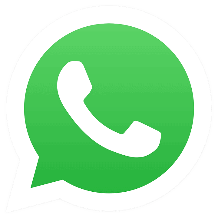 A green and white WhatsApp icon representing messaging and communication.