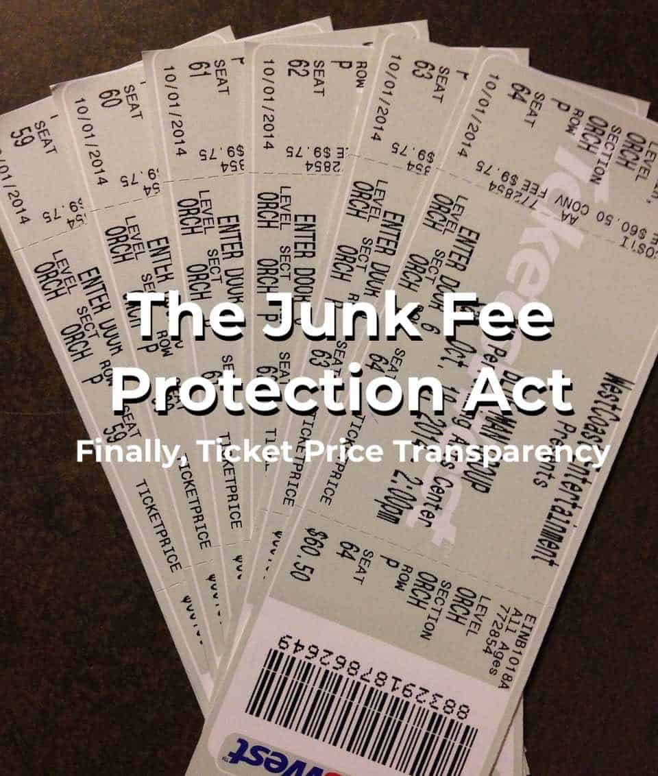 $4.00 movie tickets showing the impact of the Junk Fee Protection Act on ticket price transparency and consumer protection in the entertainment industry.