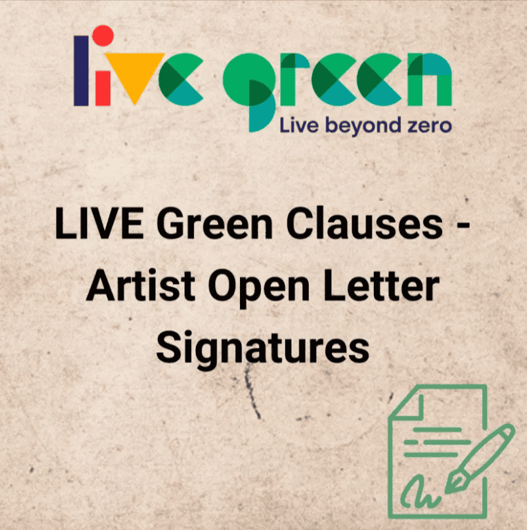 green clauses for live music for sustainability