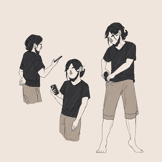 People using smartphones, digital communication, casual friends with tech devices, modern technology, social media interaction.