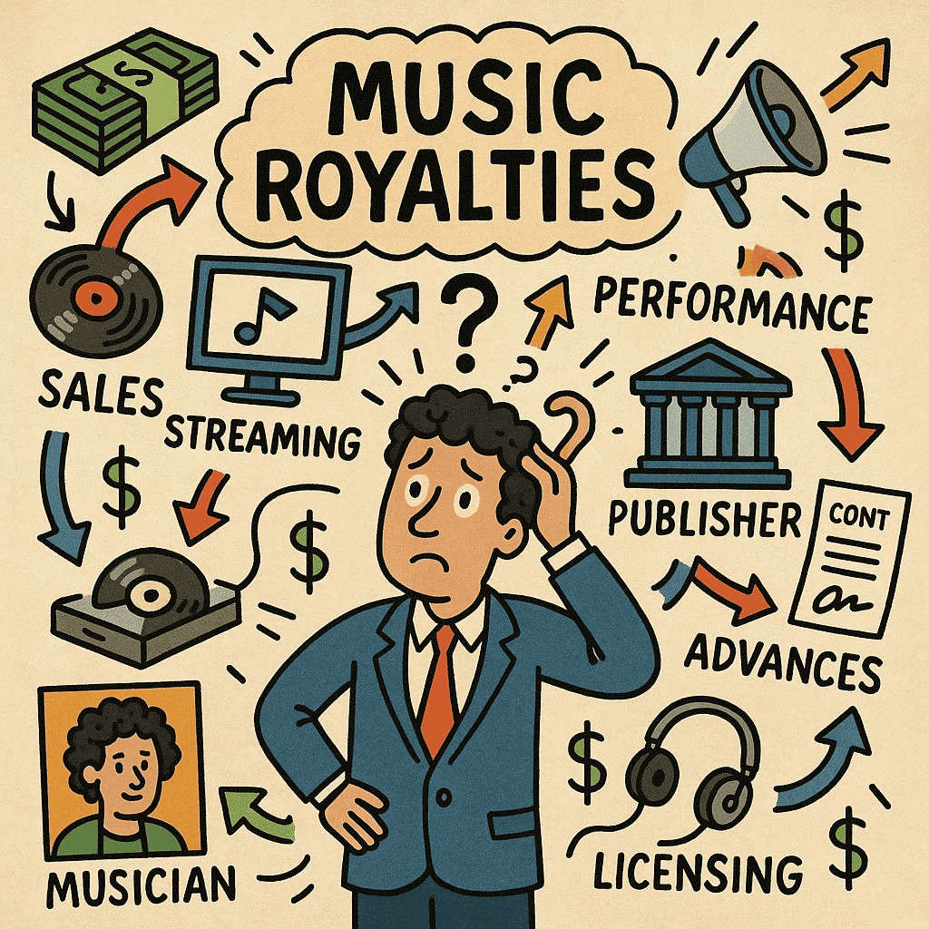 Music royalties, music streaming, music licensing, publisher, performance rights, music sales, music income, digital music, music industry, music revenue, artist royalties, music distribution, streaming royalties, music business, music income streams, music copyright, music publishing rights, music monetization, royalty payments, music rights management.