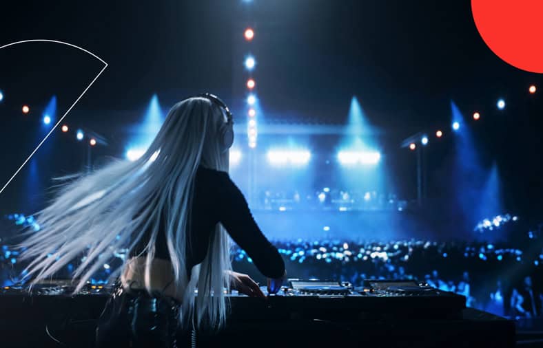 live DJ on stage - courtesy of LIVE's 2024 annual report