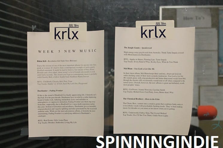 description of music recently added to KRLX